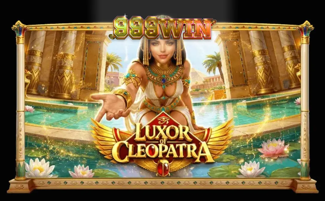 Interface do jogo de slot Luxor of Cleopatra com temática egípcia